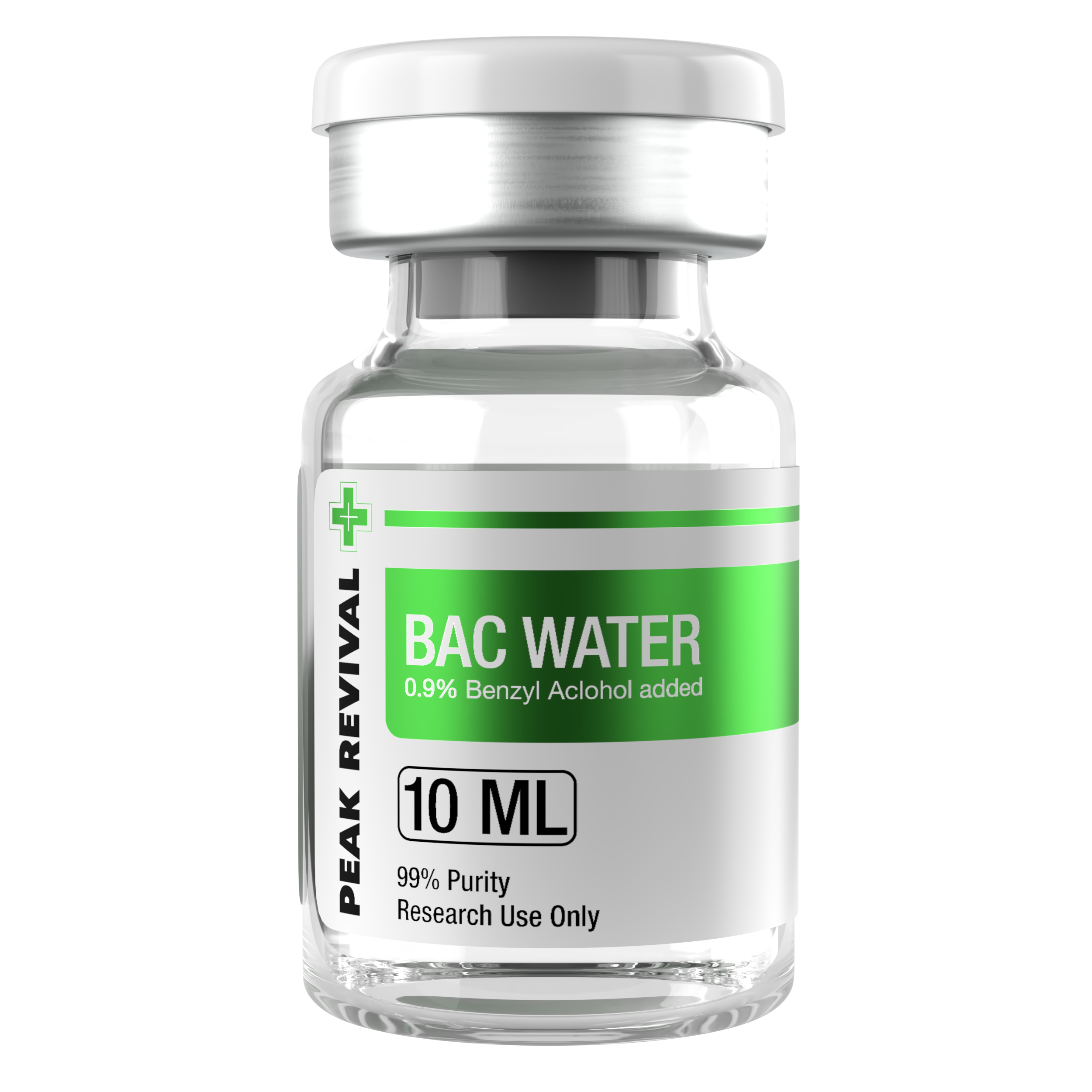 BAC WATER (Bacteriostatic Water | 0.9% Benzyl Alcohol) — 99%+ purity, HPLC & MS verified | Peak Revival Plus